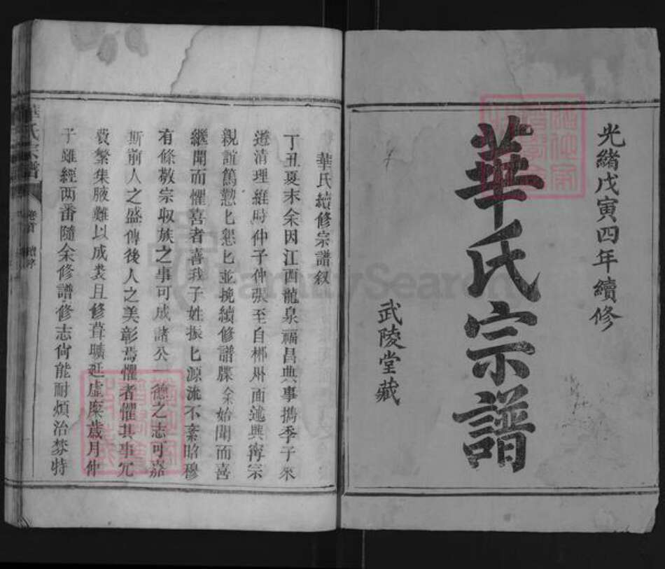 福建省龙岩市长汀县华氏武陵堂族谱-武陵华氏宗谱.pdf电子版预览图1