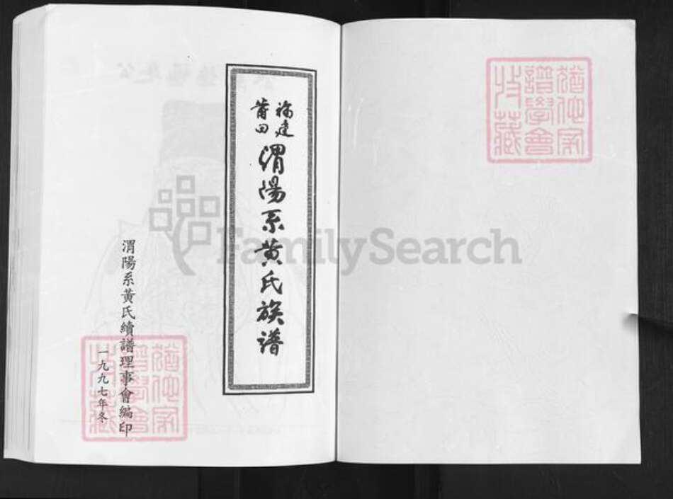 福建省莆田市涵江区黄氏族谱-福建莆田.渭阳系黄氏族谱.pdf电子版预览图1