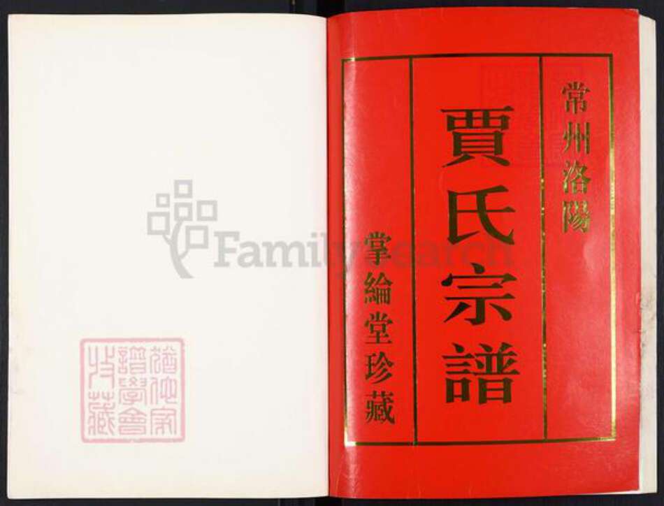 江苏省常州市武进县洛阳镇贾氏掌纶堂族谱-贾氏宗谱.pdf电子版预览图1