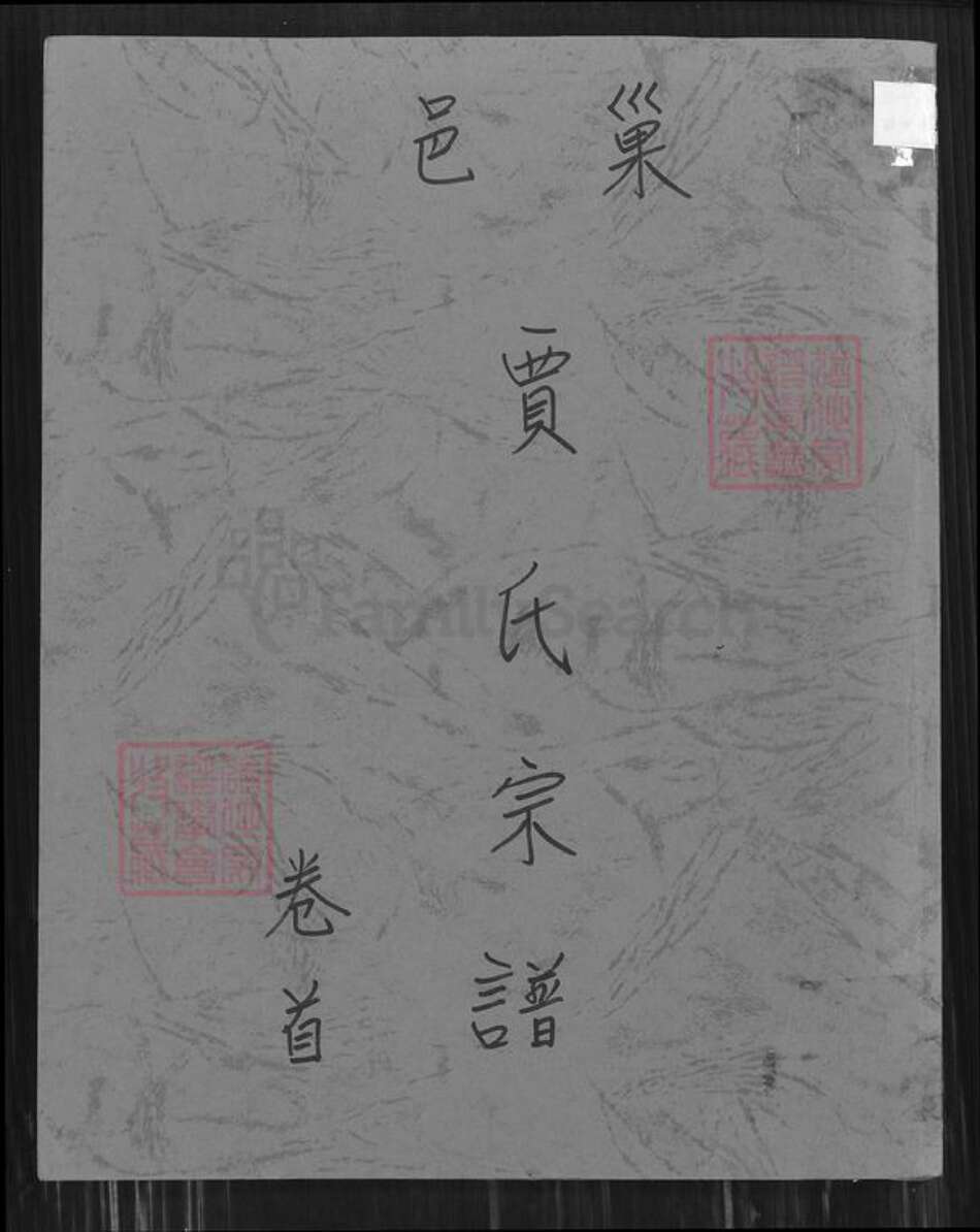 安徽省合肥市巢湖市夏阁镇贾氏洽安堂族谱-巢邑贾氏宗谱.pdf电子版缩略图