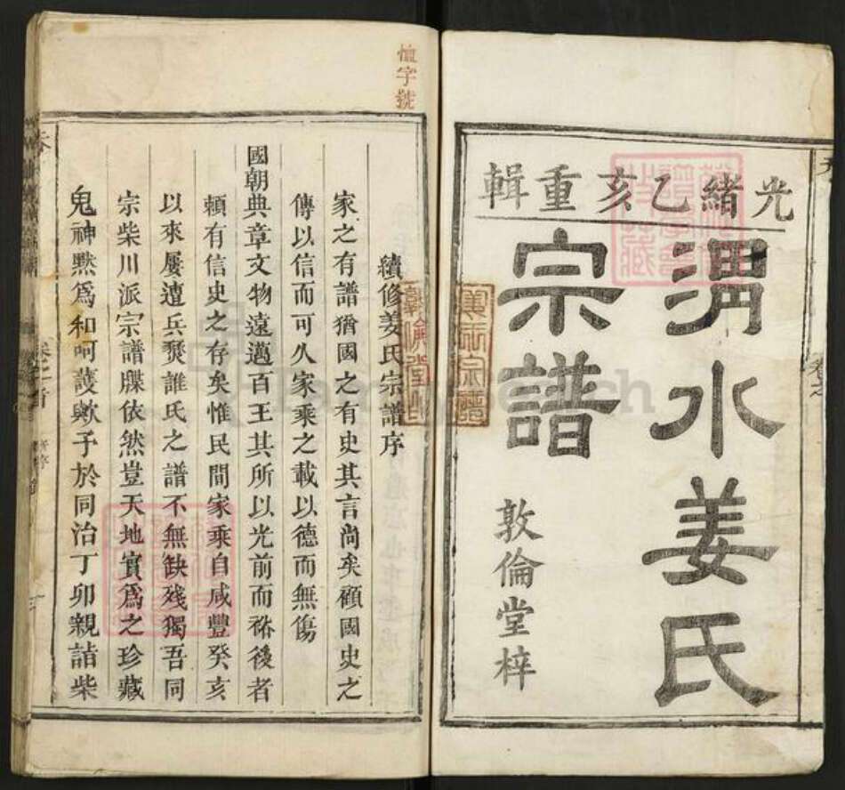 浙江省衢州开化县齐溪镇姜氏敦伦堂族谱-渭水姜氏族谱.pdf电子版预览图1