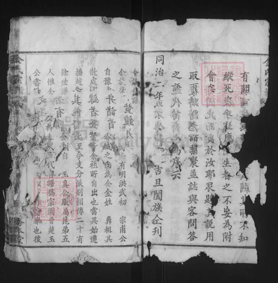 湖北省黄冈市红安县金氏务本堂族谱-金氏宗谱.pdf电子版预览图1