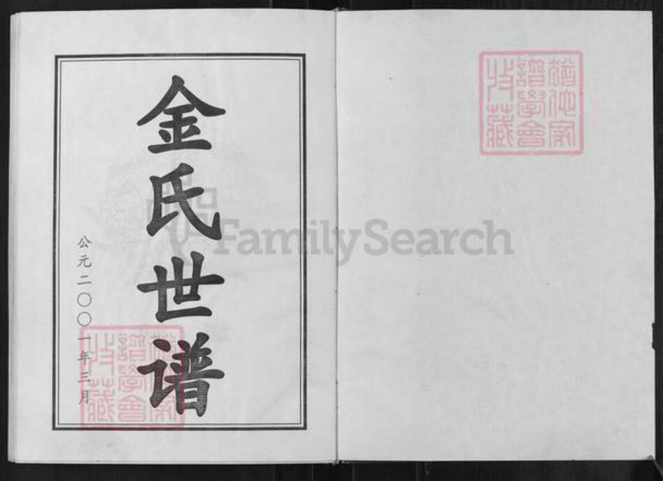 山东省淄博市桓台县马桥镇金氏族谱-金氏世谱.pdf电子版预览图1