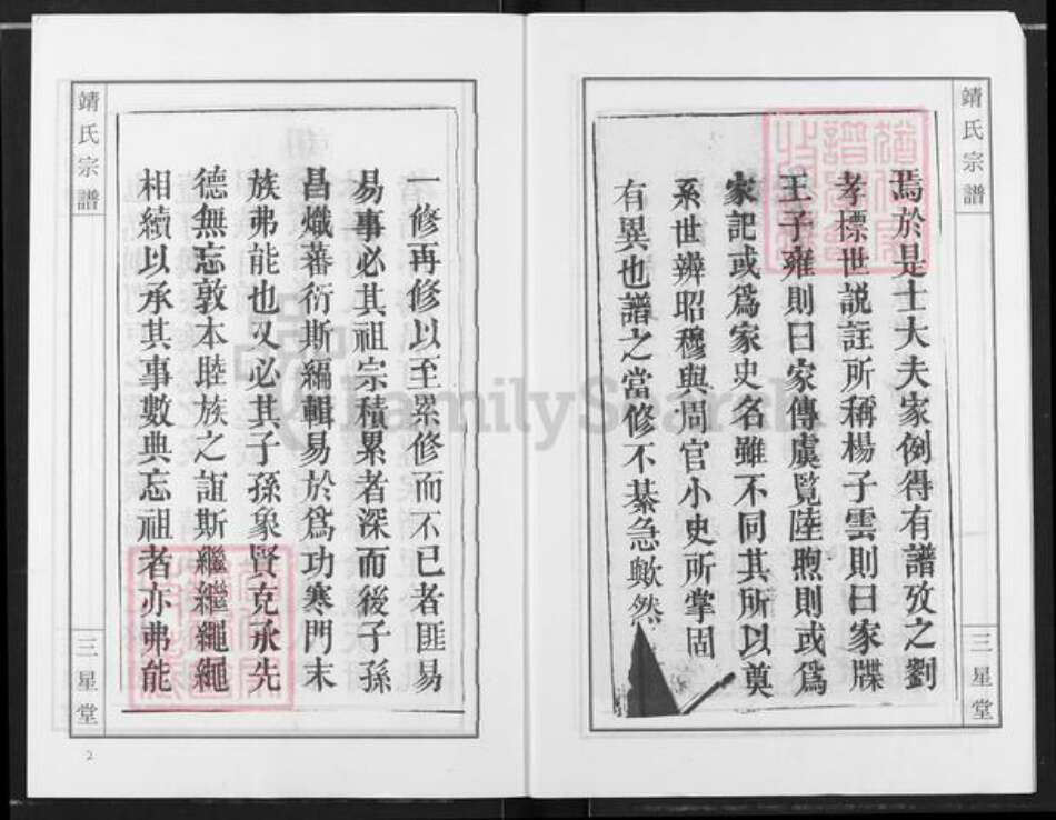 湖北省武汉市新洲区靖氏三星堂族谱-黄冈靖氏宗谱.pdf电子版预览图1