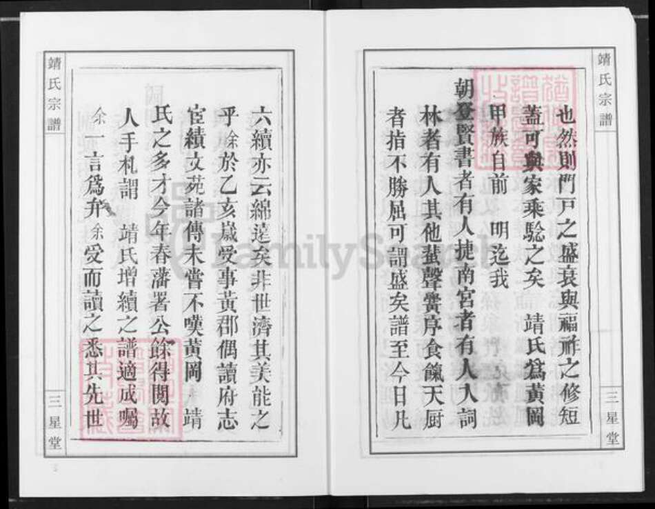 湖北省武汉市新洲区靖氏三星堂族谱-黄冈靖氏宗谱.pdf电子版预览图2
