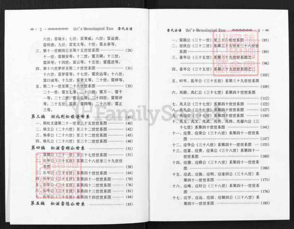 湖北省荆州市松滋市雷氏文明堂族谱-雷氏宗谱.焕公湖北松滋世系.pdf电子版预览图3