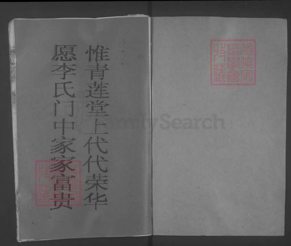 湖北省黄冈市浠水县散花镇李氏青莲堂族谱-李氏宗谱.pdf电子版预览图1