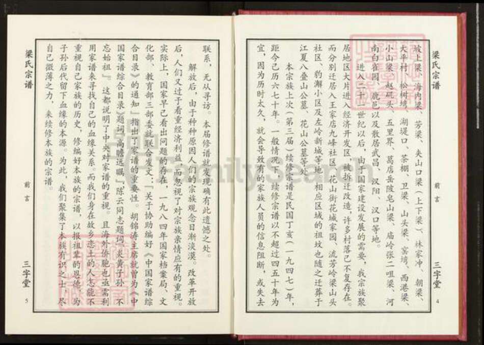 湖北省武汉市洪山区梁氏三字堂族谱-梁氏宗谱.pdf电子版预览图4