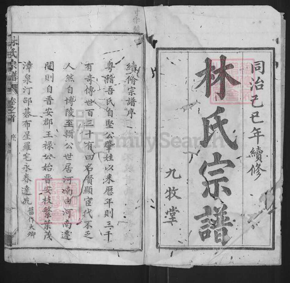 福建省泉州市永春县石鼓镇林氏九牧堂族谱-林氏宗谱.pdf电子版预览图1