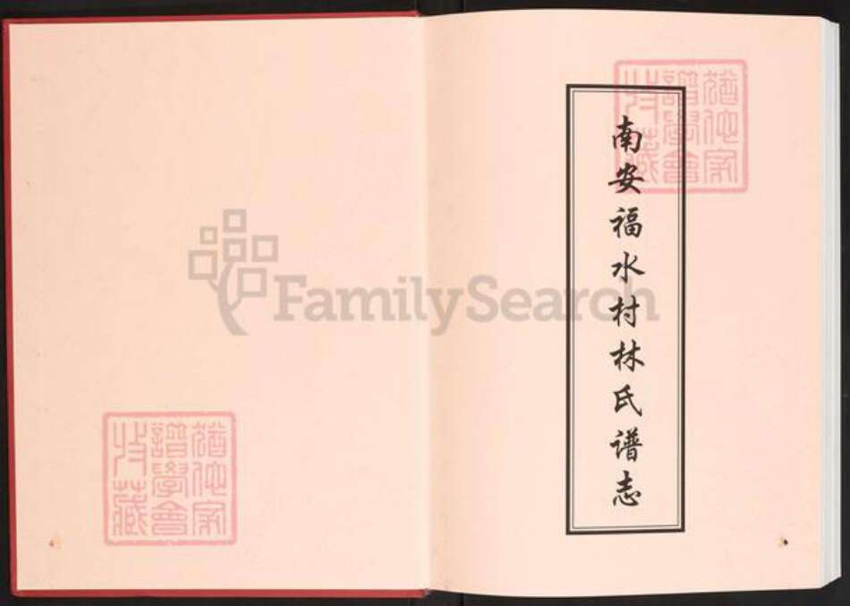 福建省泉州市南安市康美镇林氏九牧传芳族谱-南安福水村林氏谱志.pdf电子版预览图1