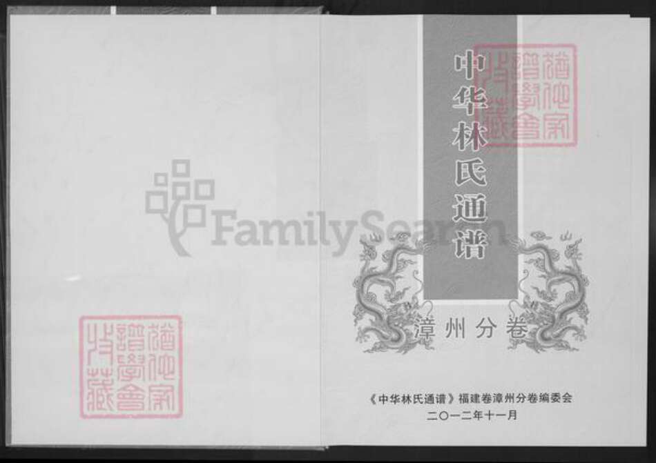 福建省漳州市林氏西河堂族谱-中华林氏通谱.漳州分谱.pdf电子版预览图1