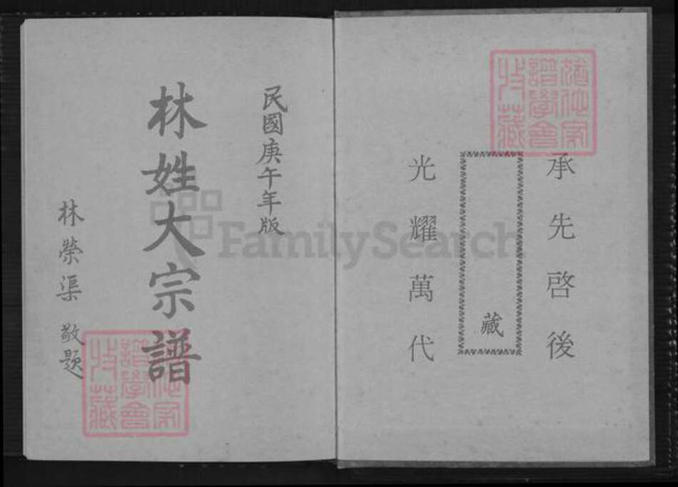 广东省潮州市饶平县饶洋镇林氏族谱-林姓大宗谱.pdf电子版预览图1