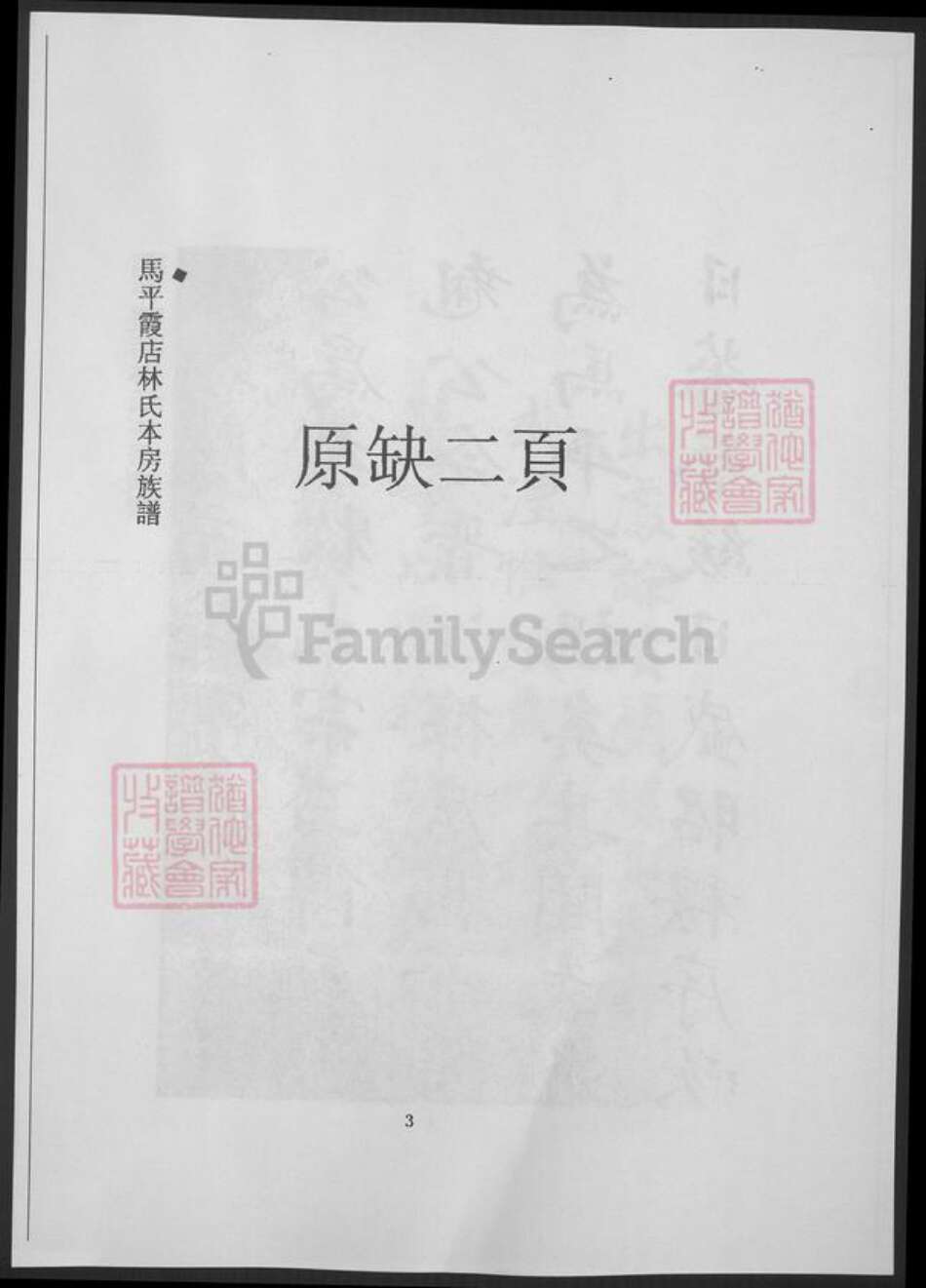 福建省泉州市南安市林氏族谱-台湾文献汇刊. 马平霞店林氏本房族谱.pdf电子版预览图4