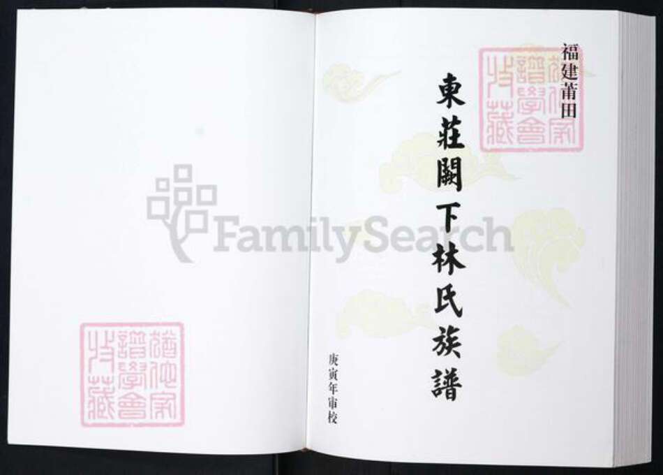 福建省莆田市林氏族谱-东庄阙下林氏族谱.pdf电子版预览图1