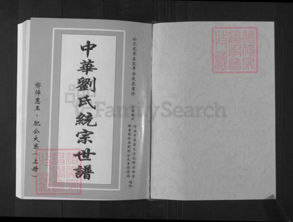 江苏省徐州市沛县刘氏汉祚堂族谱-中华刘氏统宗世谱.齐悼惠王.肥公大系.pdf电子版预览图1