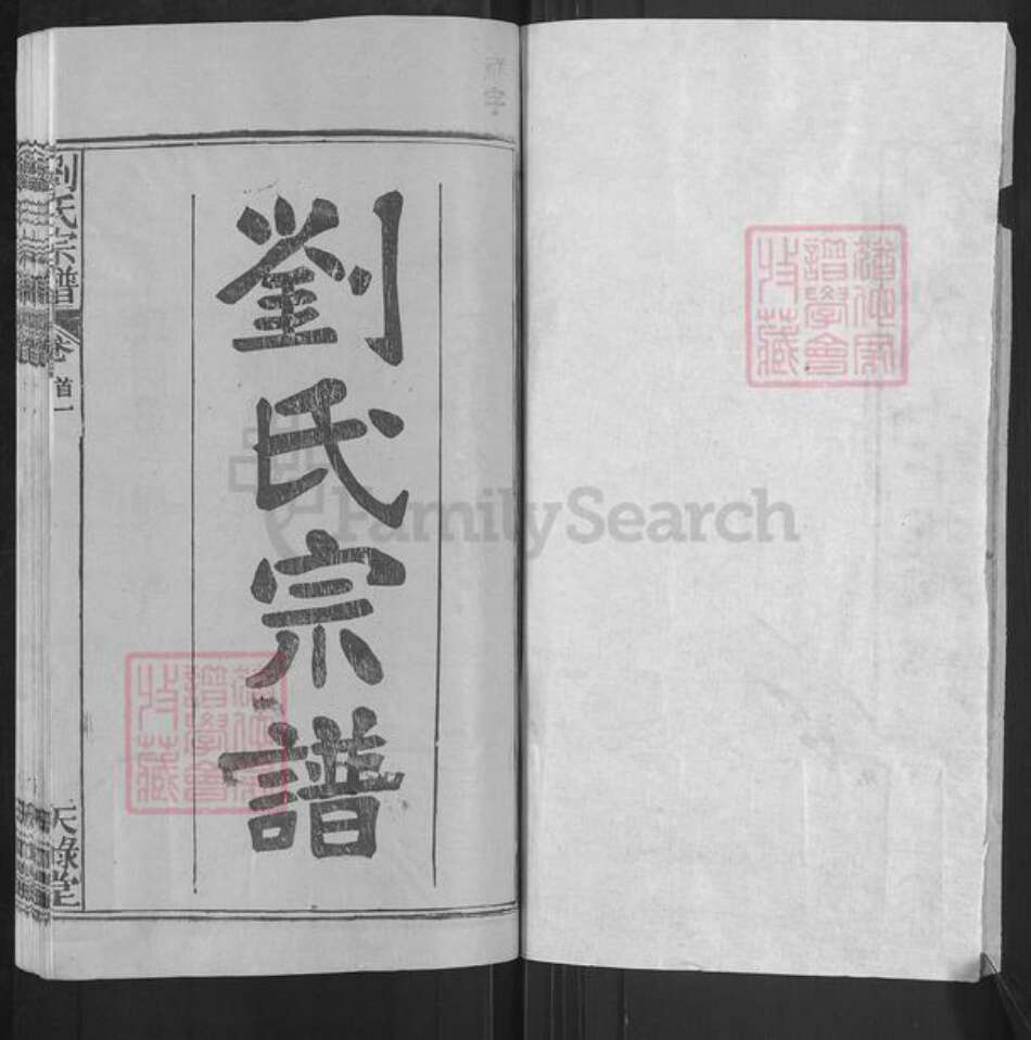 湖北省武汉市黄陂区黄陂刘氏天禄堂族谱-刘氏宗谱.pdf电子版预览图1