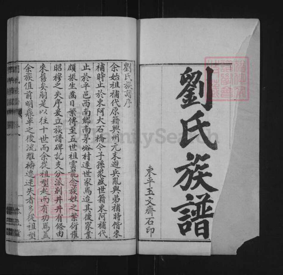 山东省济南市平阴县刘氏本立堂族谱-刘氏族谱.pdf电子版预览图1