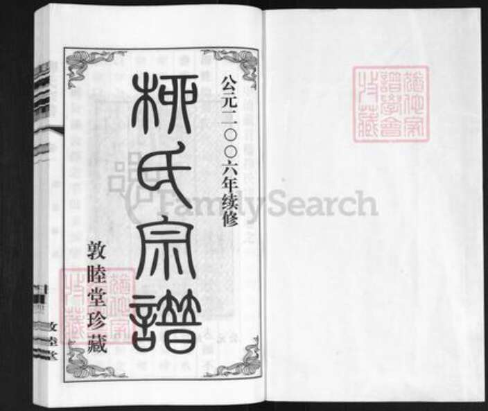 江苏省无锡市江阴市临港街道柳氏敦睦堂族谱-柳氏宗谱.pdf电子版预览图1