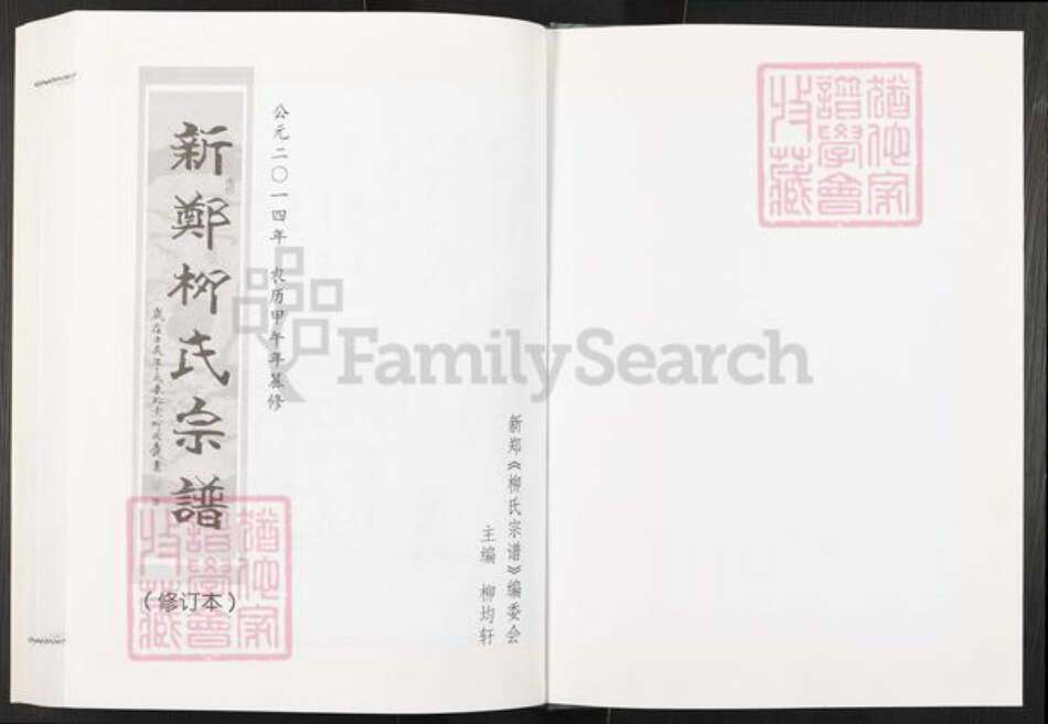 河南省郑州市新郑市柳氏族谱-河南新郑柳氏宗谱.pdf电子版预览图1