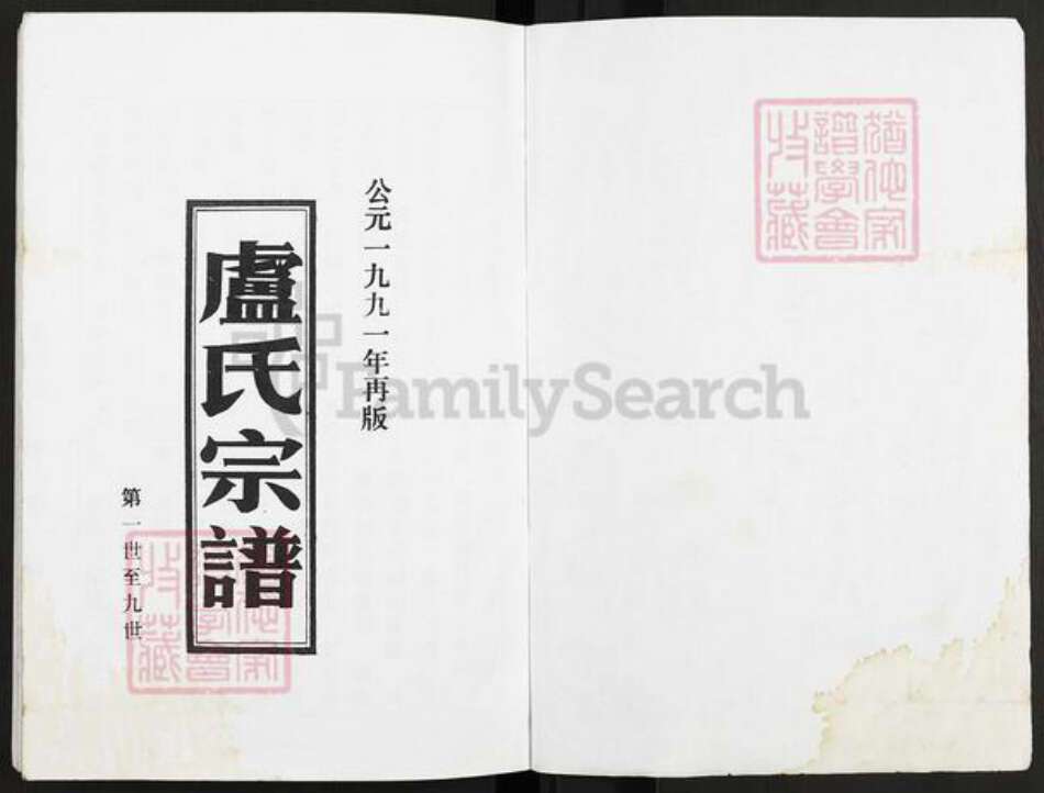 江苏省盐城市阜宁县益林镇卢氏范阳堂族谱-卢氏宗谱.pdf电子版预览图1