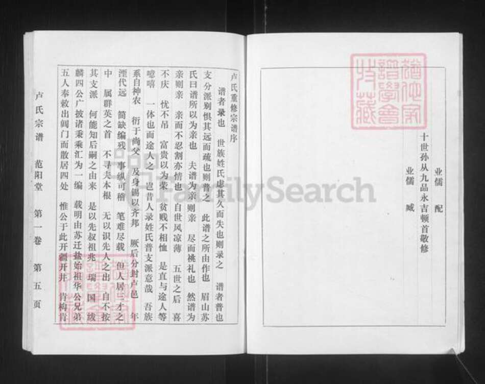 江苏省盐城市阜宁县益林镇卢氏范阳堂族谱-卢氏宗谱.pdf电子版预览图5