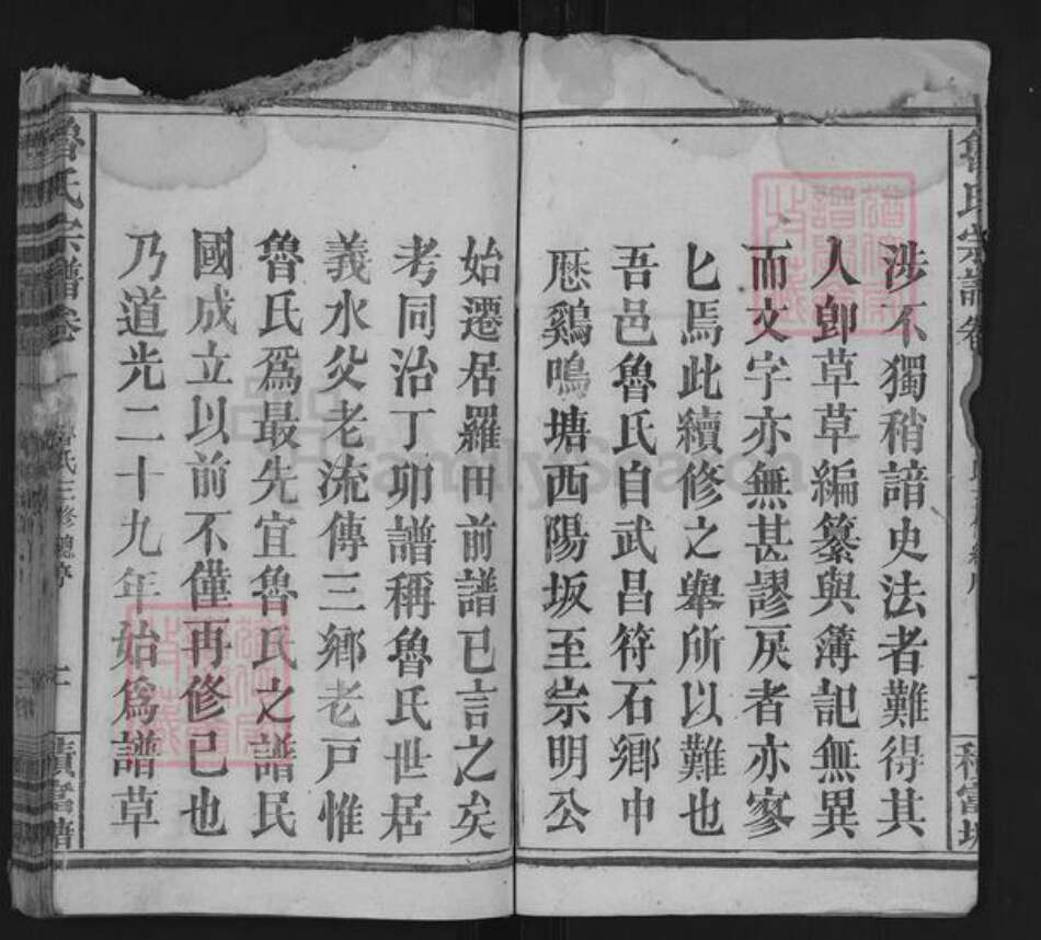 湖北省黄冈市罗田县鲁氏积富堂族谱-鲁氏宗谱.pdf电子版预览图2