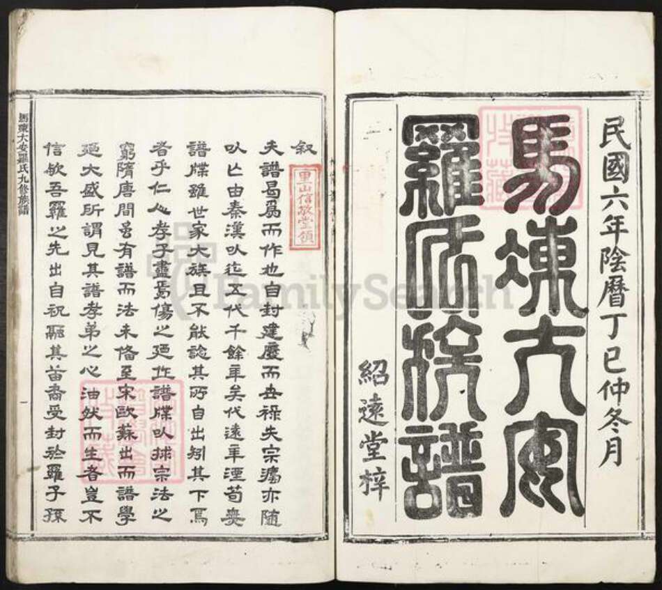 江西省吉安市吉安县万福镇罗氏绍远堂族谱-马冻大安罗氏九修族谱.pdf电子版预览图1
