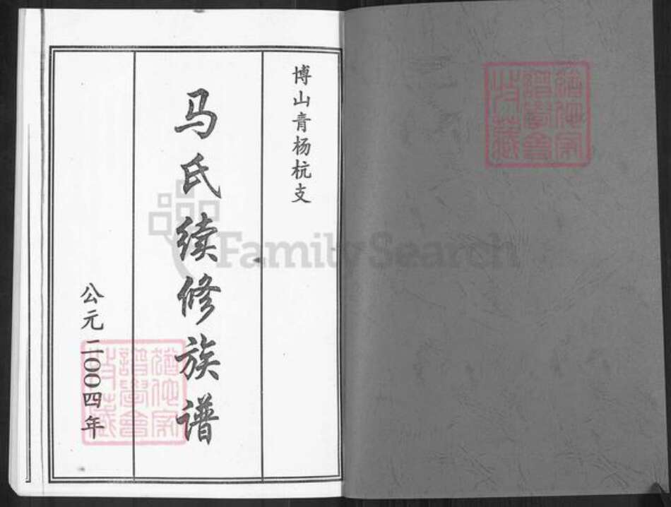 山东省淄博市博山区马氏族谱-马氏族谱.青杨杭世系.pdf电子版预览图1