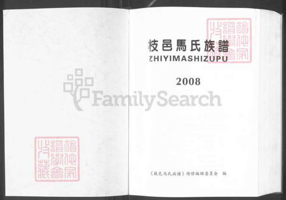 湖北省宜昌市枝江市董市镇马氏绛帐堂族谱-枝邑马氏族谱.pdf电子版预览图1