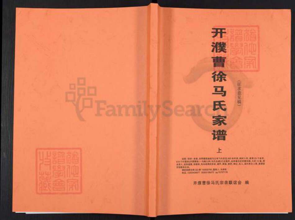 河南省濮阳市濮阳县梨园乡马氏扶风堂族谱-开濮曹徐马氏家谱.pdf电子版缩略图