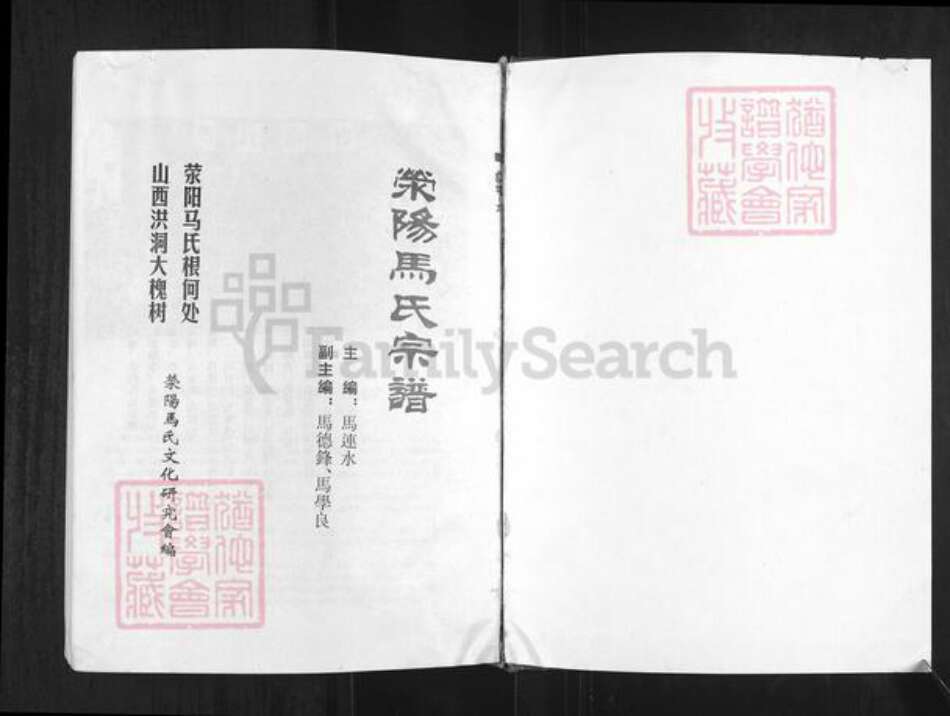 河南省郑州市荥阳市索河街道马氏族谱-荥阳马氏宗谱.pdf电子版预览图1