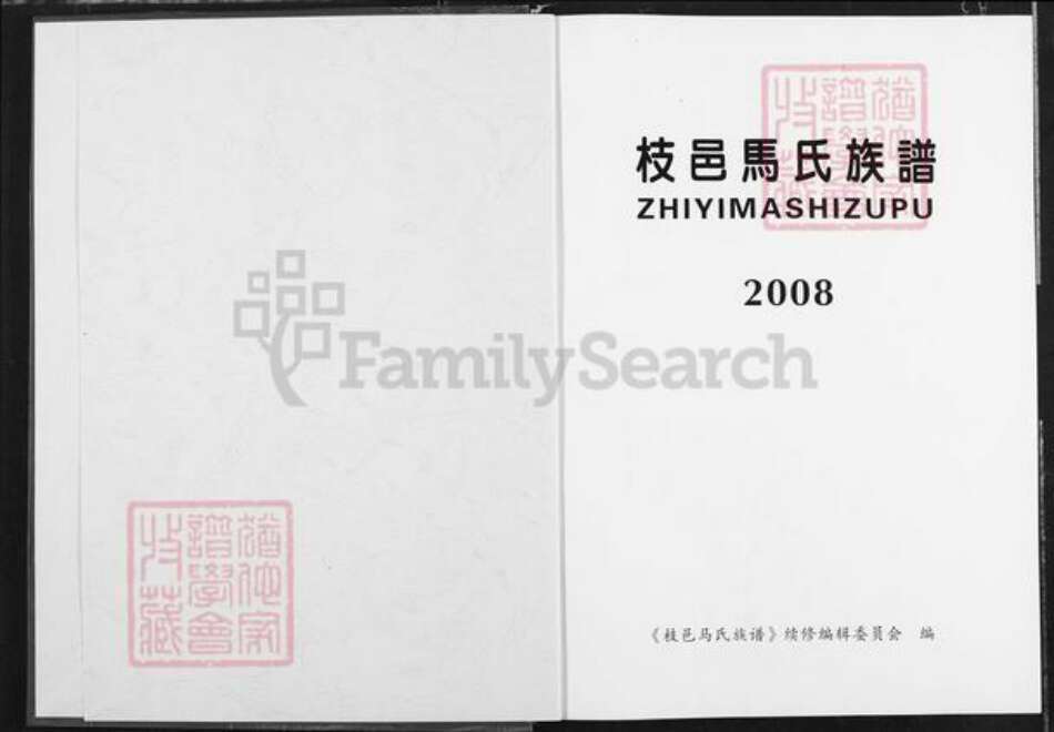 湖北省宜昌市枝江市董市镇马氏绛帐堂族谱-枝邑马氏族谱.pdf电子版预览图1