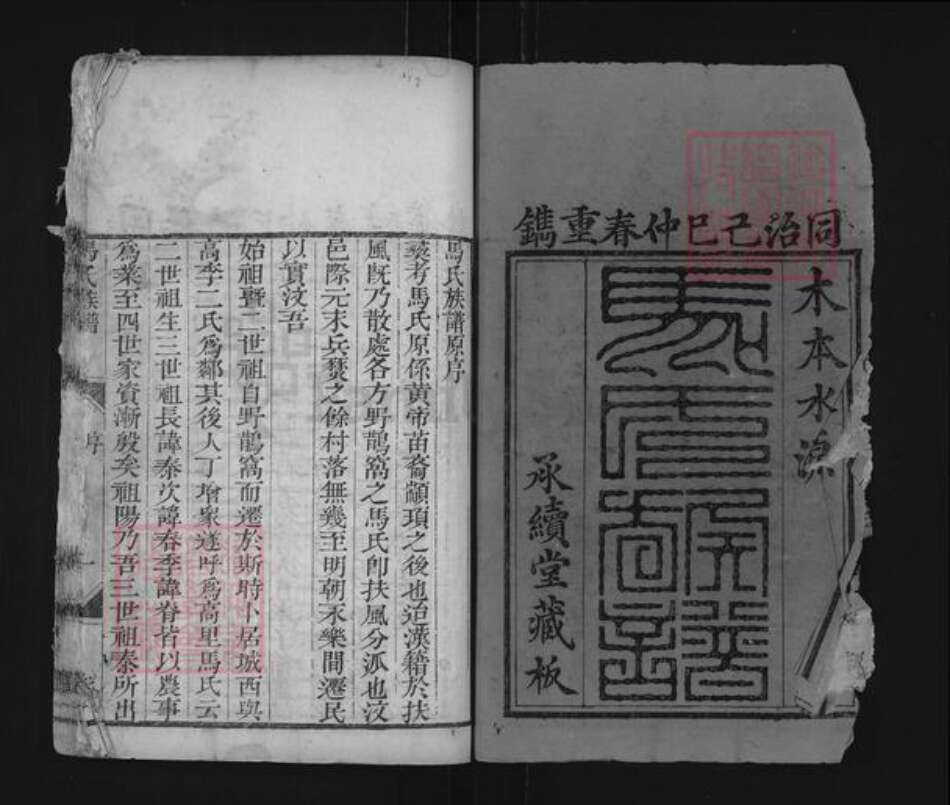 山东省济宁市汶上县马氏承续堂族谱-汶邑马氏族谱.pdf电子版预览图1