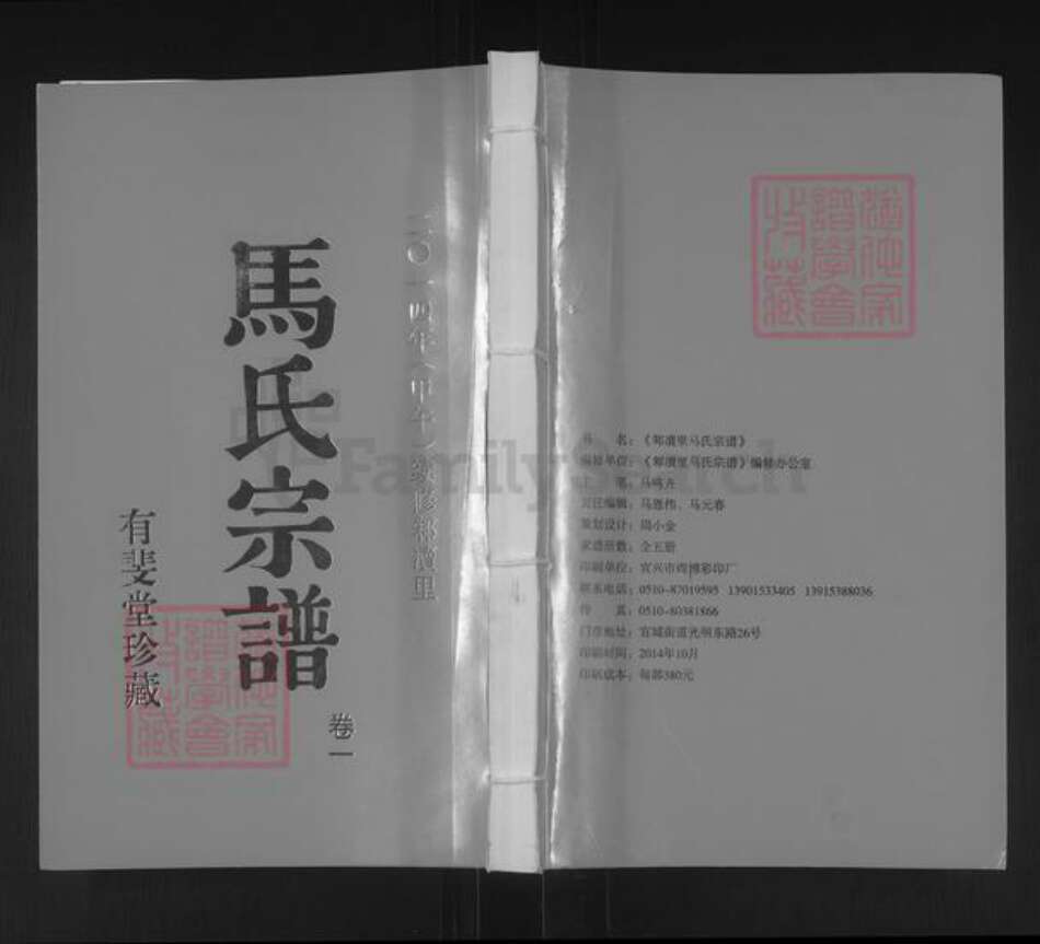 江苏省无锡市宜兴市周铁镇马氏有斐堂族谱-马氏宗谱.pdf电子版缩略图