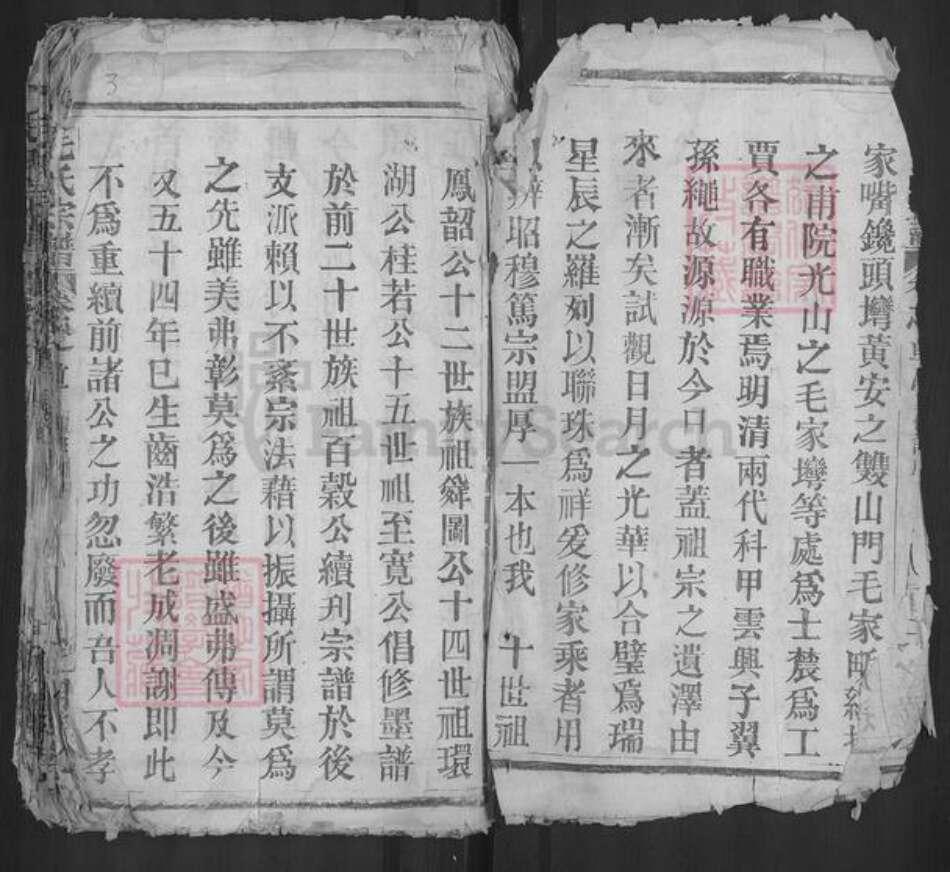 湖北省黄冈市麻城市毛氏明德堂族谱-毛氏宗谱.pdf电子版预览图3