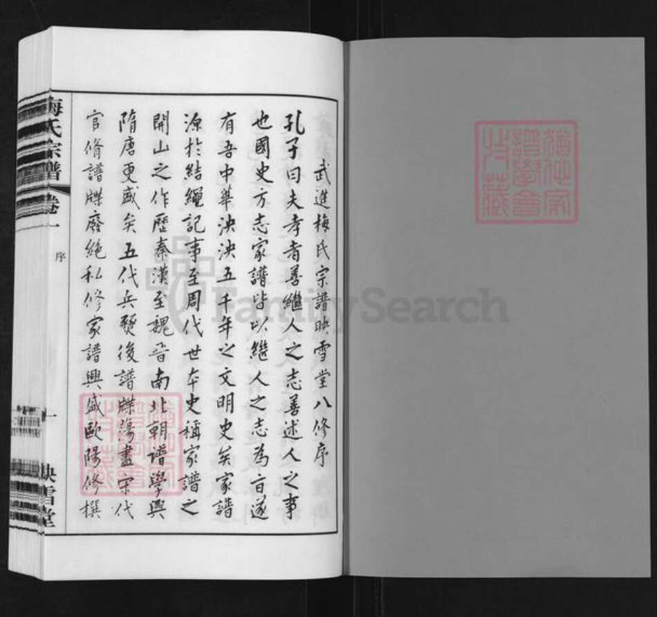 江苏省无锡市江阴市临港街道梅氏映雪堂族谱-梅氏宗谱.pdf电子版预览图1