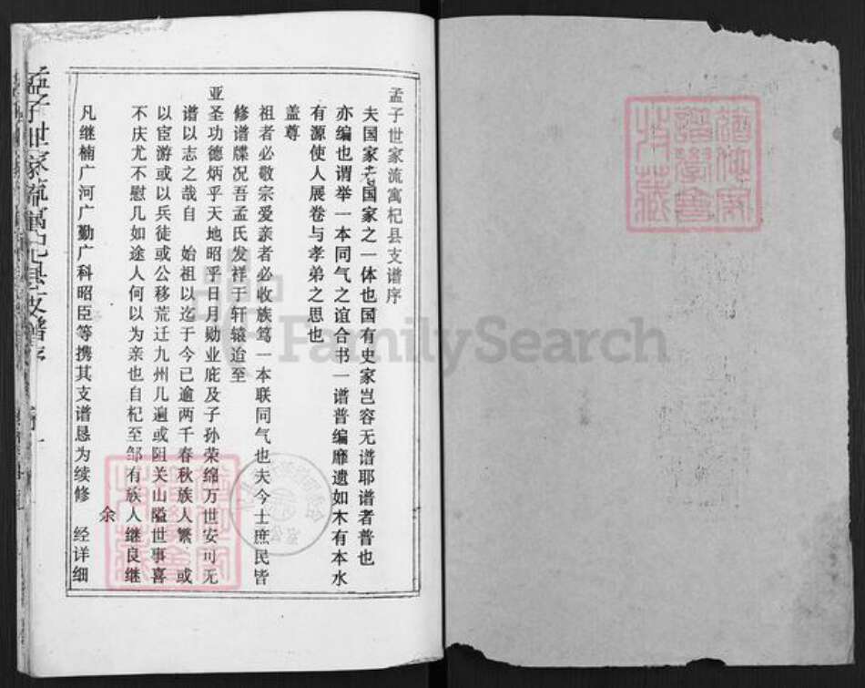 河南省开封市杞县沙沃乡孟氏族谱-孟子世家流寓杞县支谱.pdf电子版预览图1