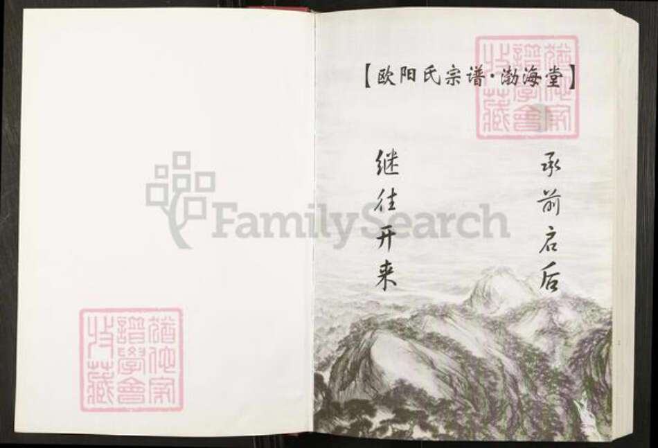 湖北省武汉市蔡甸区欧阳氏渤海堂族谱-欧阳氏宗谱.pdf电子版预览图1