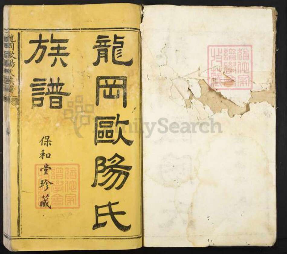 江西省吉安市吉安县登龙乡欧阳氏保和堂族谱-龙冈欧阳氏族谱.pdf电子版预览图1