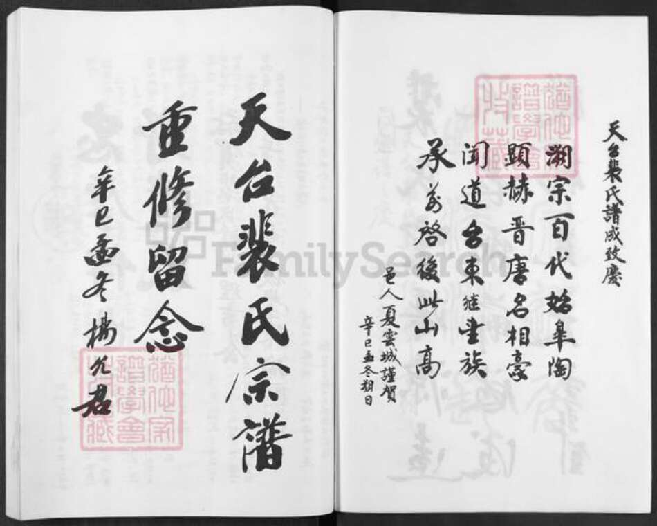 浙江省台州市天台县坦头镇裴氏族谱-天台裴氏宗谱.pdf电子版预览图4