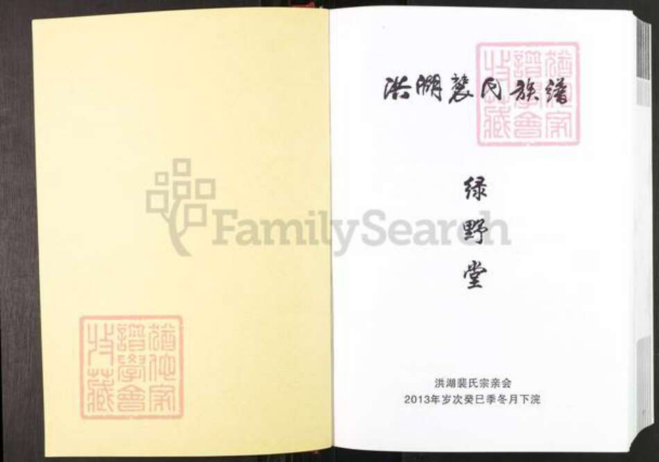 湖北省荆州市洪湖市万全镇裴氏绿野堂族谱-洪湖裴氏族谱.pdf电子版预览图1
