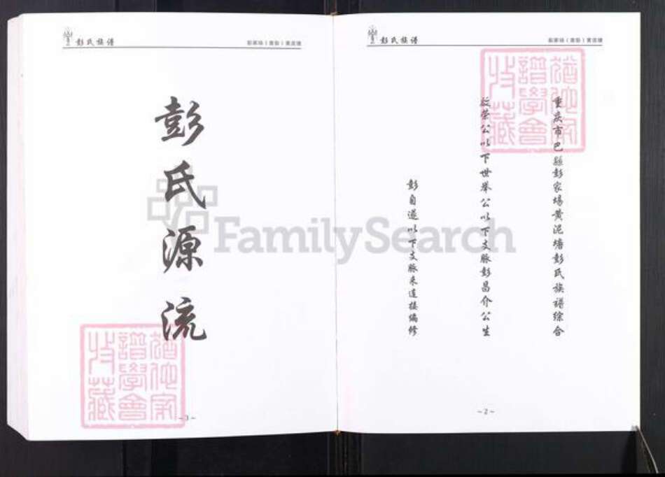 重庆市巴南区彭氏族谱-彭氏族谱.pdf电子版预览图2