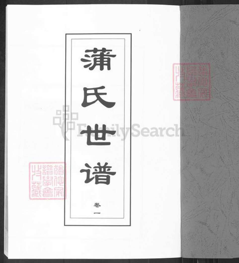 山东省淄博市淄川区蒲氏族谱-山东省淄博市淄川区蒲家庄.蒲氏世谱.pdf电子版预览图1