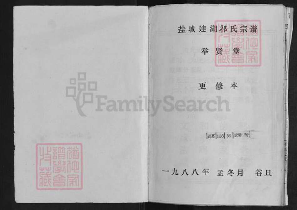 江苏省盐城市建湖县祁氏举贤堂族谱-盐城建湖祁氏宗谱.pdf电子版预览图1