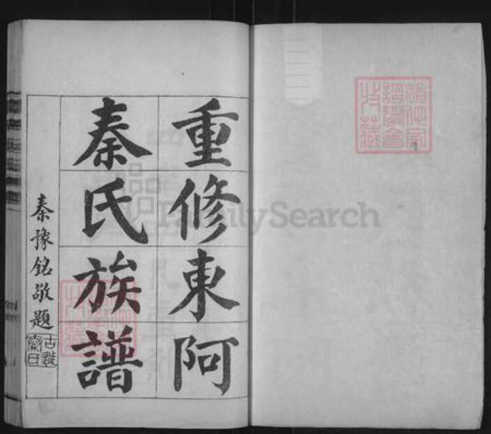 山东省聊城市东阿县刘集镇秦氏族谱-东阿秦氏族谱.pdf电子版预览图1