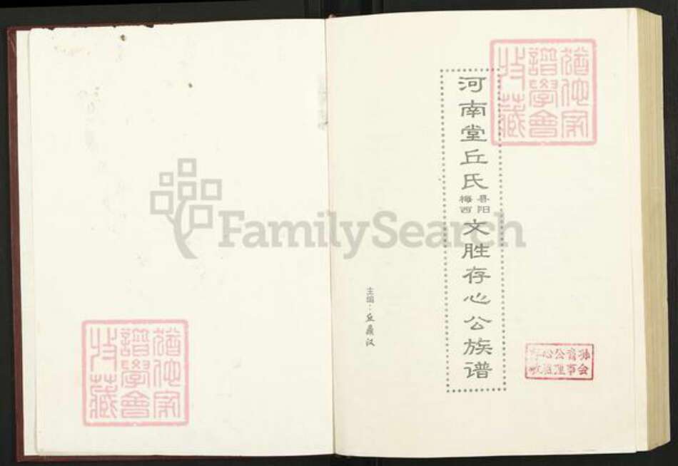 广东省梅州市梅江区丘氏河南堂族谱-河南堂丘氏梅县西阳文胜存心公族谱.pdf电子版预览图1