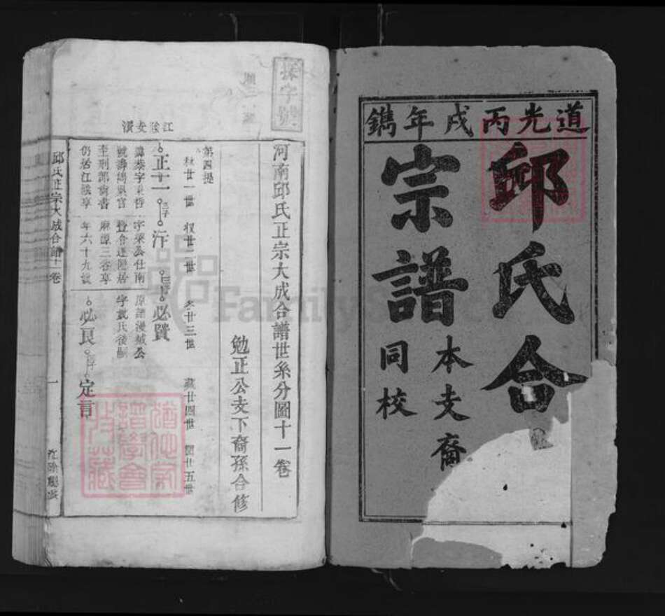 河南省邱氏族谱-邱氏正宗大成合谱.pdf电子版预览图1