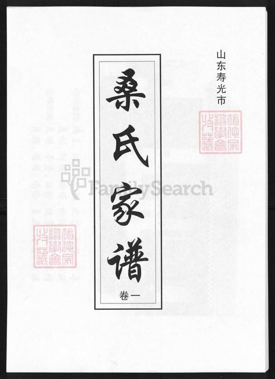 山东省潍坊市寿光市桑氏族谱-桑氏家谱.pdf电子版缩略图