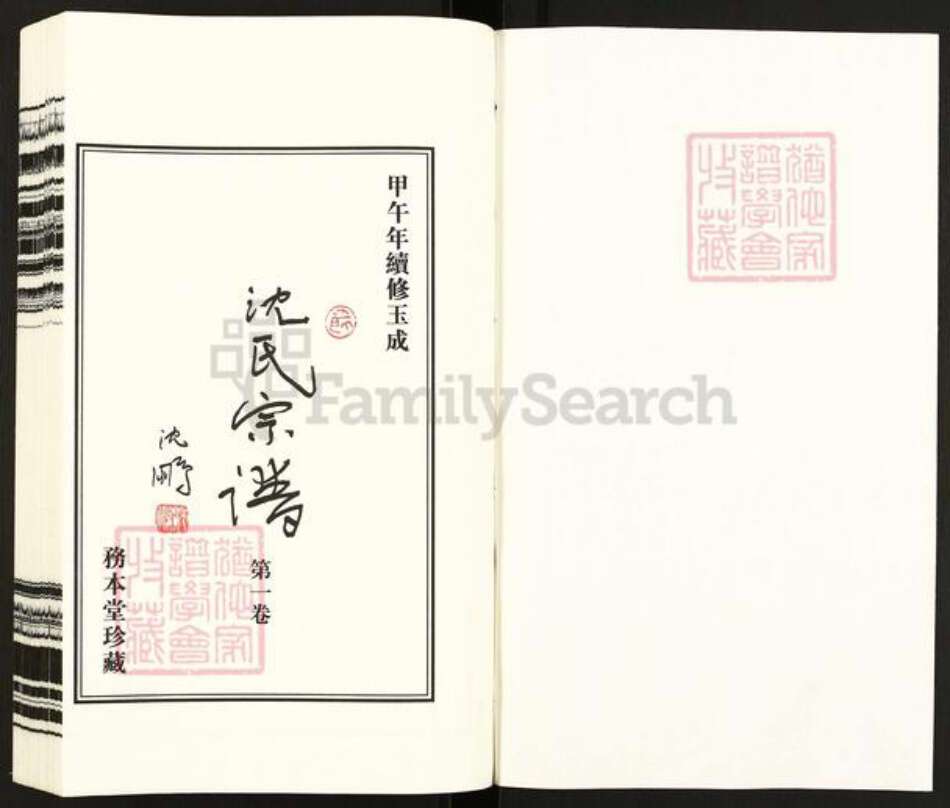 江苏省常州市天宁区郑陆镇沈氏务本堂族谱-沈氏宗谱.pdf电子版预览图1