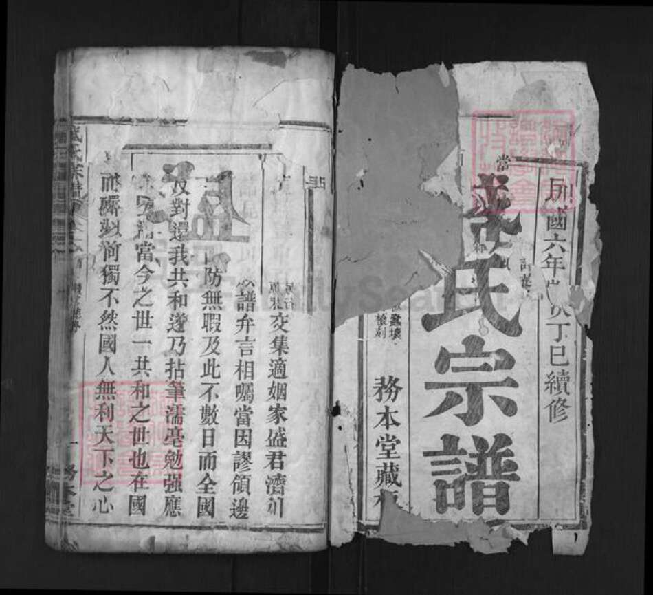 湖北省黄冈市麻城市盛氏务本堂族谱-盛氏宗谱.pdf电子版预览图1